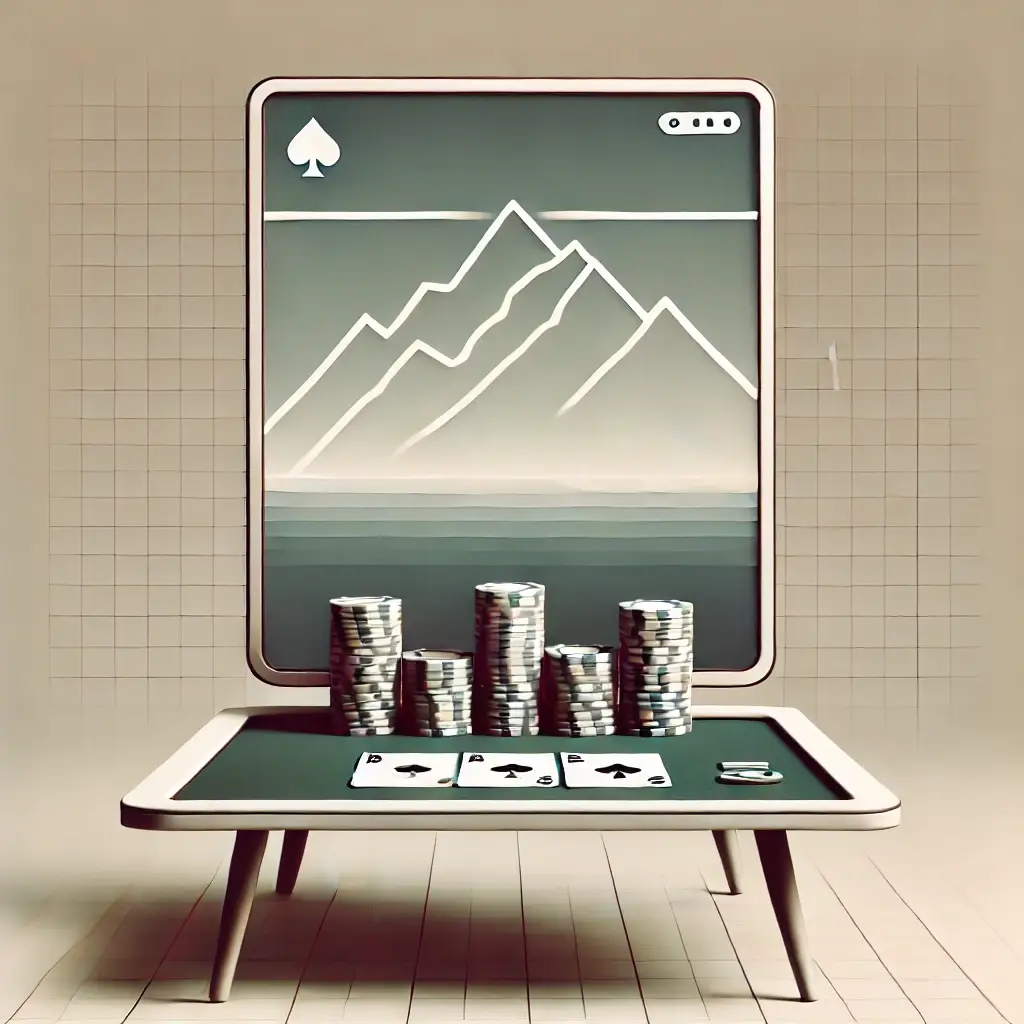 modern and minimalistic images symbolizing online poker in Montana