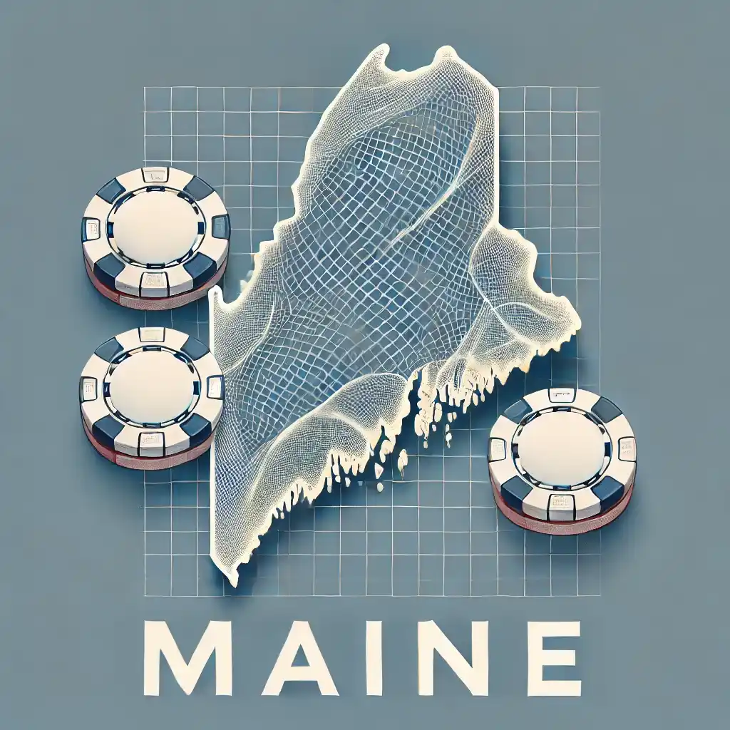 maine state map with online poker chips